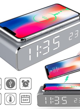 HD 2 In 1 Luminous Digital LED Desktop Alarm Clock With Ther