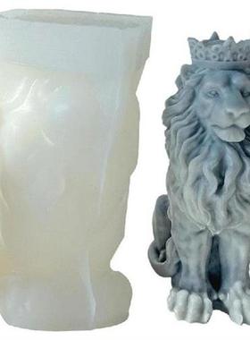 Silicone Lion Candle Mold 3D Lion Soap Mold Animal Epoxy