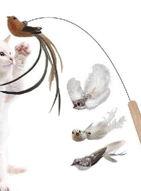 Cat Wand Interactive Bird Simulation Cat Toy Set Cat
