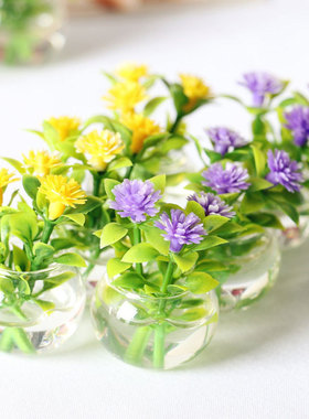 38x26mm Mini Cute Green Plant Pot Flower Vase Simulation