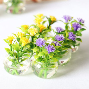 38x26mm Mini Cute Green Plant Pot Flower Vase Simulation