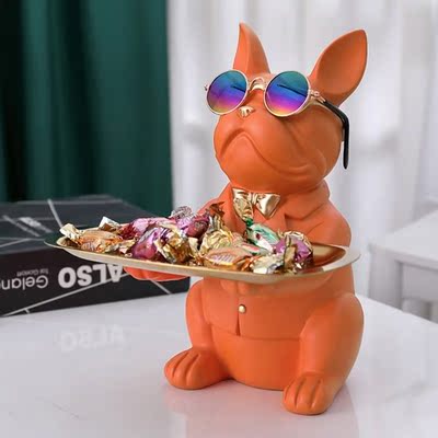 French Bulldog Sculpture Nordic Luxury Figurine Home Decorat