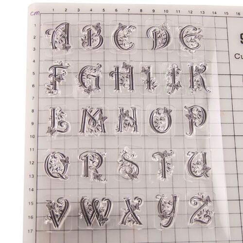 5pcs Letter Alphabet Fondant Cake Stamp with 2pcs Back Plate