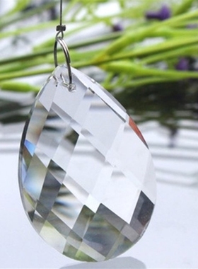 1pc Grid Clear Chandelier Glass Lamp Prisms Parts Hanging Dr