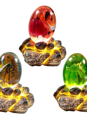 2022 New Realistic Lava Dragon Egg Resin Transparent Dinosau