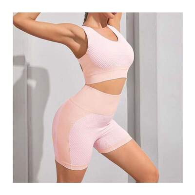 2PCS Women Yoga Set Workout Sportswear Gym Clothing Fitness