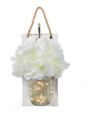 Mason Jar Sconces With Remote Control,Wall Decor Decorative