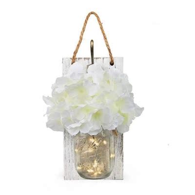 Mason Jar Sconces With Remote Control,Wall Decor Decorative