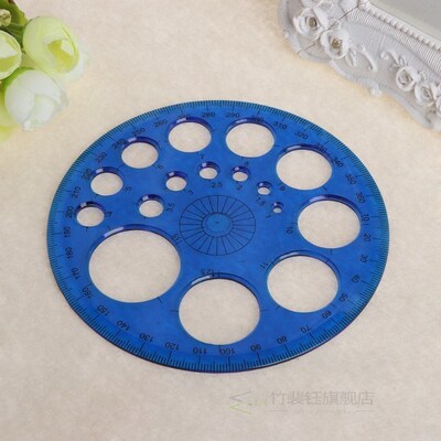 360 Degree Protractor All Round Ruler Template Circle School