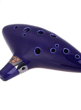 12 Hole Ceramic Ocarina Alto C Vessel Flute Wind Musical Ins