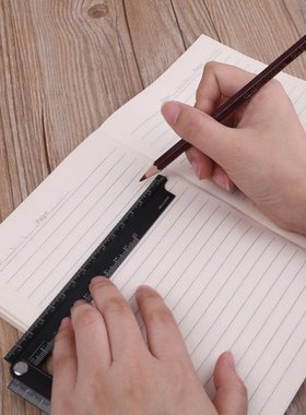 0-300MM Aluminum Alloy Foldable 15cm-30cm Ruler Simple 90 de