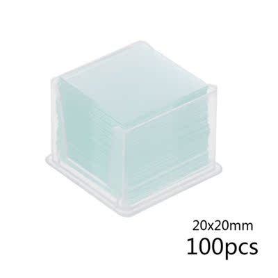 100 Pcs Transparent Square Glass Slides Coverslips Coverslid
