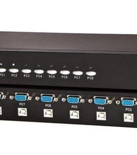 8  SB 2.0 Manual KVM SWICH, Multi-PCs VGA Switch Contro