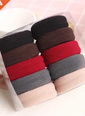 1Set Faion Women Solid Colors Thick Elastic Rubber Bands S