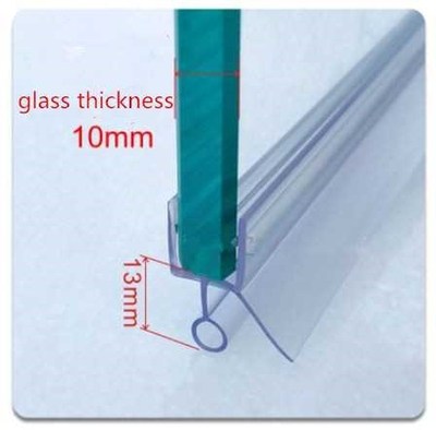 0.5M U Shape Glass Door Sealing Strips 6 - 12mm Soft PVC Gla