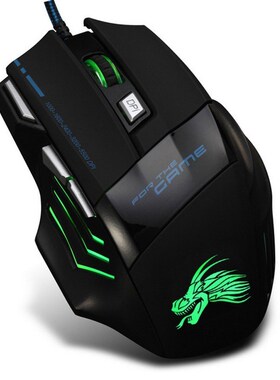 Professional 5500 DPI Gaming Mouse 7 Buttons LED Optical USB