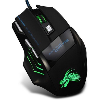 Professional 5500 DPI Gaming Mouse 7 Buttons LED Optical USB