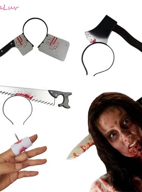 Halloween Trick Prop Plastic Axe Needle Saws Scissors Cross