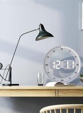 LED 3D Luminous Digital Wall Clock Temperature Date Mute Jum