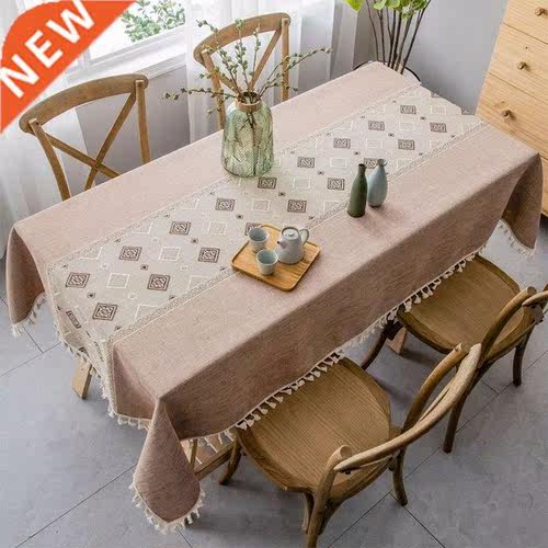 Rectangle Table Cloth Dinner Table Tassel Cover Home Restaur