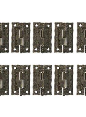 10Pc 36x23mm Antique Bronze Hinge Wooden Furniture Jewelry B