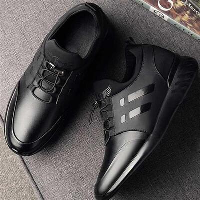 Mens Casual Shoes PU Leather Lace Up Height Increase 6cm 8cm
