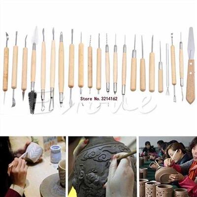 22Pcs Pottery Clay Sculpture Carving Modelling Ceramic H
