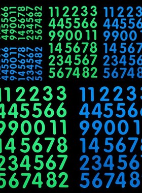 Glow in the Dark Number Sticker Luminous Digits Sticker Kids