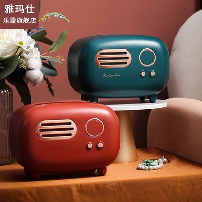 Tissue Box Retro Radio Model Tissue Storage Container Decora