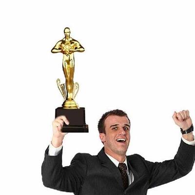 Custom Oscar Trophy Awards Small Gold Man PC Gold-Plated