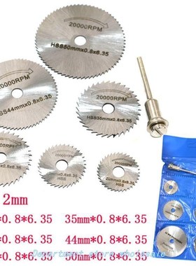 7pcs/set Mini High Speed Steel Saw Web Circular Rotary Cutti