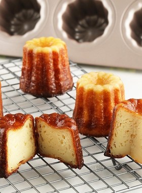 6/12 Cup Non Stick Cannele Bordelais Fluted Mould Cake Pans