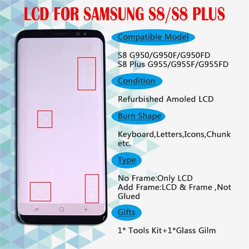 Amoled LCD With Frame For Samsung S8 G950 G950U G950F S8 Plu