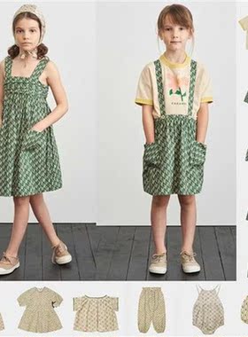 2022 summer new childrens clothing sveless dress suspen