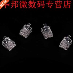 1000pcs 6P6C Kristal Hoofd RJ11 Modulaire Plug Vergulde Netw