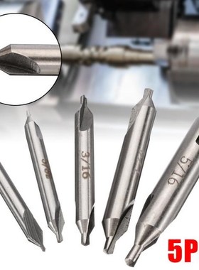 5pcs HSS Center 60 Degrees Spotting Drill Bits Combined Coun
