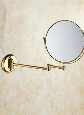 Double Side Bathroom Folding s Shave Makeup Mirror Gold Plat