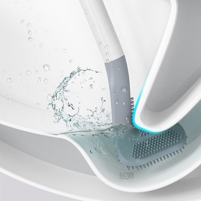 Golf Silicone Toilet Brush Head Bendable Head To Clean Toile