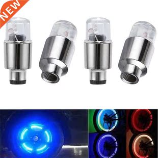 4pcs/Set LED Car Wheel Tyre Tire Air Valve Stem Cap Light La