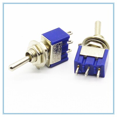 5Pcs ON-OFF-ON /ON-ON 3 Pin 3 Position Mini Latching Toggle