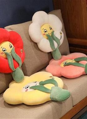 Stuffed Six Petal Flower Cushion Girly Room Decor Sunflower