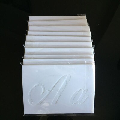 36pcs/set Letter Alphabet Stencil Wall Painting Wood DIY Dra