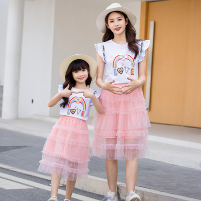 Trajes a juego para Familia, ropa para padres e hijos, camis