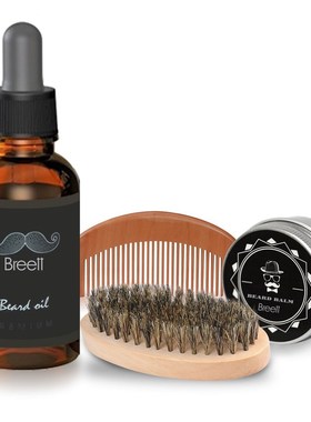 4 Pcs/Set Men Beard Growth Kit Hair Growth Enhancer Thicker