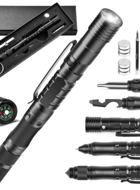 Multitool Pen Portable Multitool Ballpoint Pen W/ LED Flashl