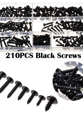 7Sizes 210PCS Screws Round Head Cross Machine Assort PWA Sel