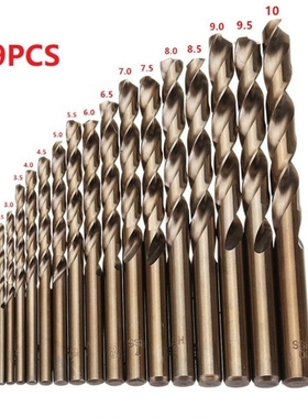 19Pcs/set M35 HSS Straight Shank Drill Bits 1.0-10mm Composi
