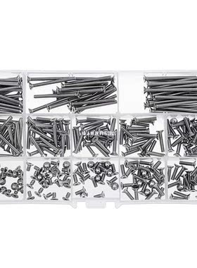 260Pcs Sliver M3 304 Stainless Steel Hex Socket Flat Head Sc