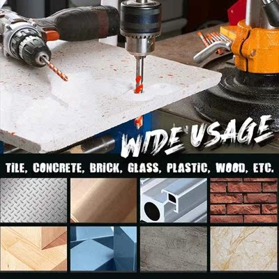 6 Pcs Multi-Material Triangle Drill Bit Set for Tile Concret