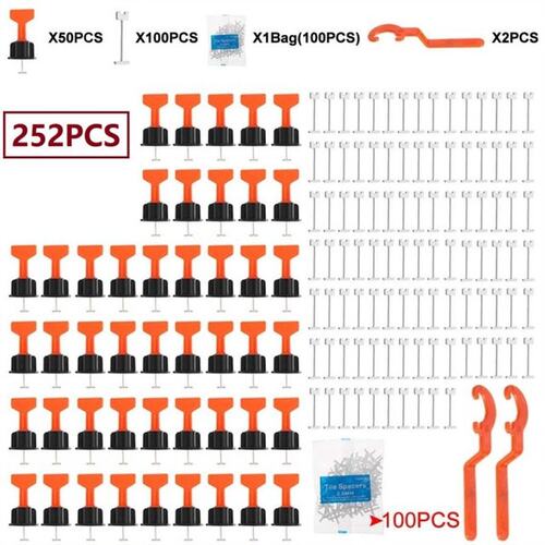 252Pcs Reusable Tile Leveling System Level Wedges Tile Space